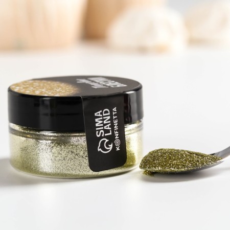 Food sparkles with small fractions gold for cupcakes, cakes and drinks, 5 g.-4