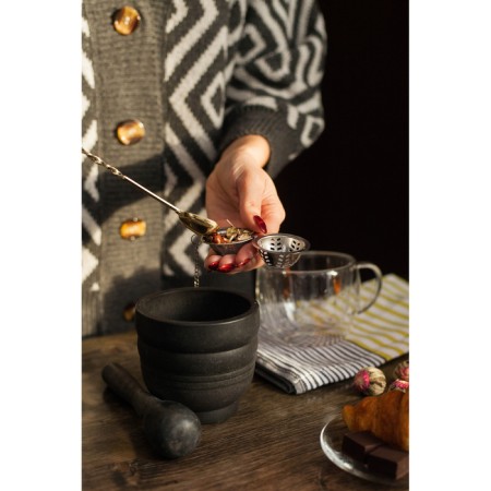 Sieve for tea "Christmas tree", 4.5 cm, on the chain-6
