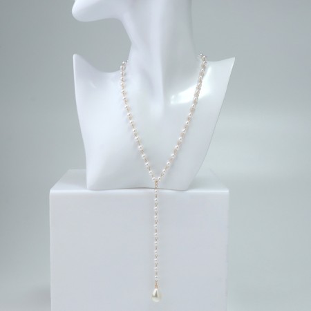 Pearl pearl "drop" color gold, 40cm-2