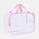 Lightning cosmetic bag, transparent/pink color
