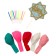 Set for decorating the table "Birthday": candles, topper, balls, set 16 pcs in a set.