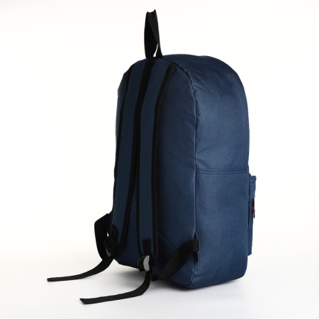 Youth backpack with lightning, external pocket, blue color-3