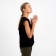 Women's T-shirt Minaku Oversize Fit: Black color, river 52