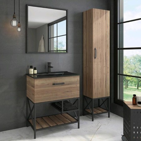 Mirror Comforty Braudford 75, black color, 75x80 cm