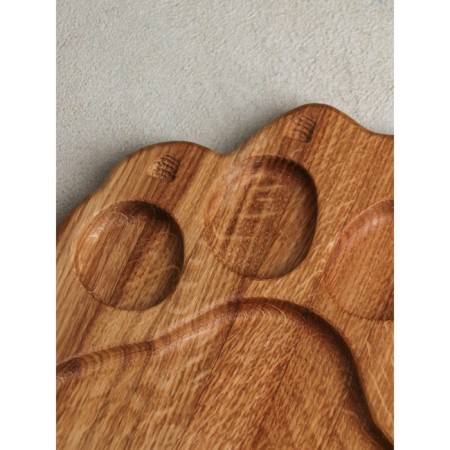 Board for feeding the author "Tiger's paw", 19 × 22 × 2 cm, natural oak-5