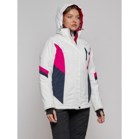 Ski jacket women's winter, size 42, white color-2