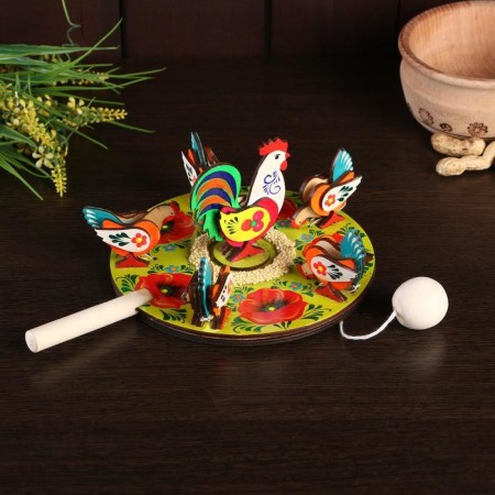 Souvenir "Kuritsy coating with a rooster", D = 16 cm, mix-5