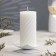 Block "quarter" metal per 1 candle, 7x2.7 cm, white