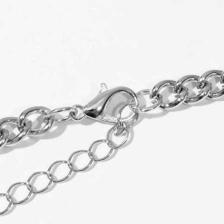 Puke "Spider" in the heart, color silver, 42 cm-1