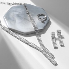 Set 3 objects: earrings, necklaces, ring 