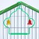 Poultry cell is equipped BD-1/1D, 30 x 23 x 39 cm, green