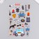 Plastic/Fireman Plastic sticker with sparkles mix 14x25 cm