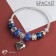 Bracelet Assorted "Margeri" heart, the color of the blue-mass in silver, d = 6.5 cm