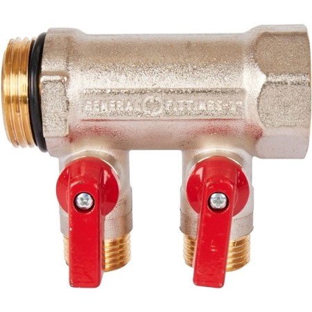 Collector Stout SMB 6210 011202, 1/2 ", 2 exits, with ball valves 1"-1