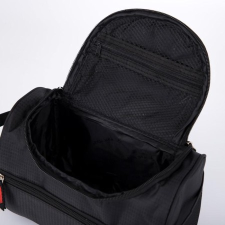 Lightning cosmetic bag, external pocket, black color-2