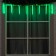 Garland "icicles rhyflated" 2.5 × 0.3 m, IP65, transparent thread, 192 LED, green glow with a drain effect, 12 V