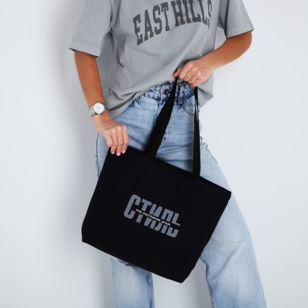 Shopper bag, department without lightning, without lining, black color-6