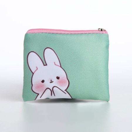 Children's textile wallet "Bunny", 11x9x0.5 cm, mint color-4