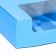 The box is folding, under 5 blue eclars, 25 x 15 x 6.6 cm