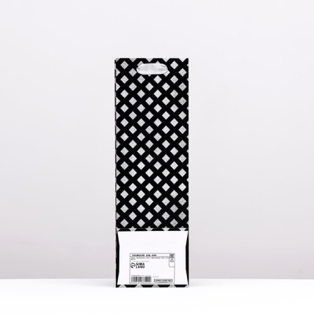 Pack for a bottle "Cell", black and white 10.5 x 33 x 8.5 cm-2