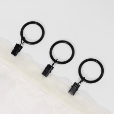 Ring for a cornice, with a clamp, d = 30/38 mm, 10 pcs, in a blister, black color