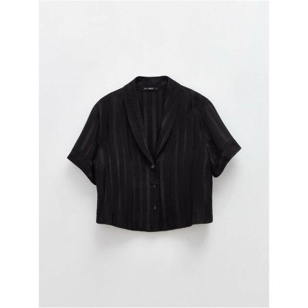 Blouse shortened female home Conte Elegant MoonLight, size XS, color Black-2