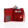 Women's wallet on the button, red color