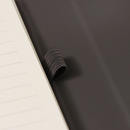 Organizer on the rings A6+, 80 sheets, leatherette, with a valve, a line, with a handle, in a gift box, gray-7