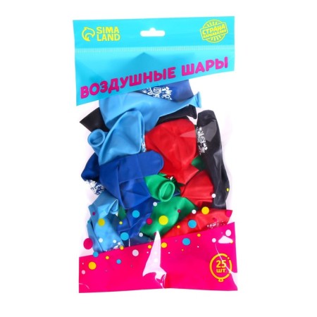 Air ball 12 "Happy New Year!", New Year's set 25 pcs, mix-2