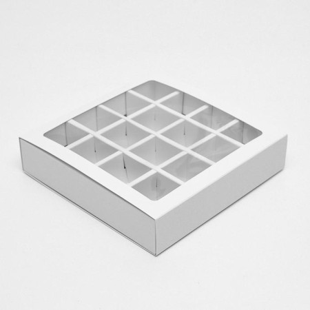 Box for sweets, white, 17.5 x 17.5 x 4 cm-4
