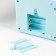 Piggy bank Plastic "safe. Zebra" code castle, sound aa blue 13x12x19 cm
