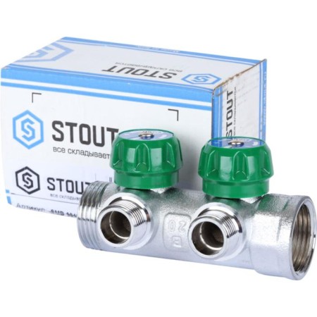 Collector regulator Stout SMB-6849-011203, 1 ", 3 exits, 1/2", flat seal-4