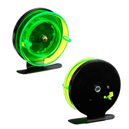Inertial coil, plastic metal, diameter 6.5 cm, black-green color, 701-1