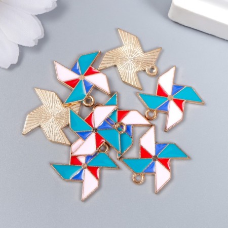 Decor for creativity metal, enamel "Turnushka" 1.9x1.9 cm-2