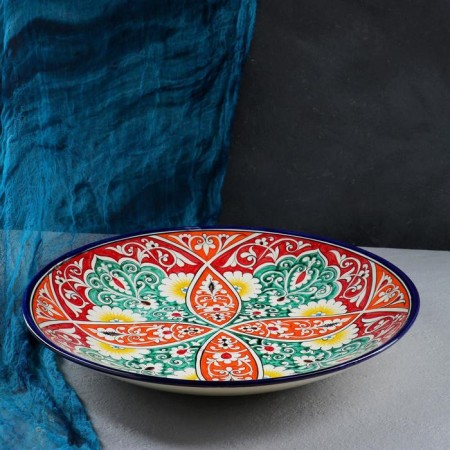 Largan Rishtan ceramics "Patterns", 42 cm, orange-3