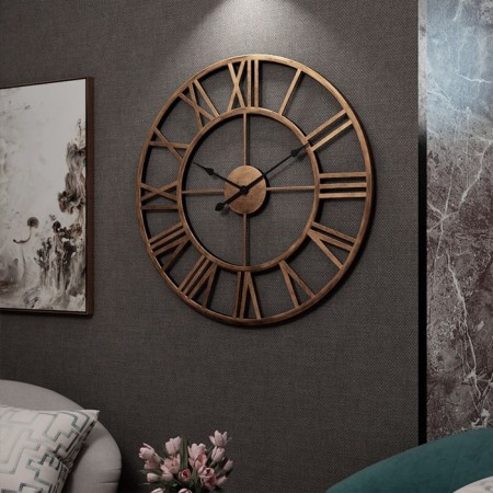 Wall clock, series: loft, "talent", discrete move, D-60 cm-5