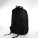 Young backpack from textiles with a zipper, 4 pockets, black/orange color