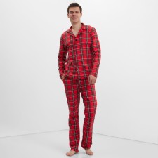 Новый год. Пижама мужская KAFTAN "Клетка" размер 52