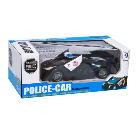 Radio -controlled “Police” machine, light, doors open, works from batteries-11