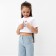T -shirt Children's shortened KAFTAN "LOVE", p. 34 (122-128 cm), white