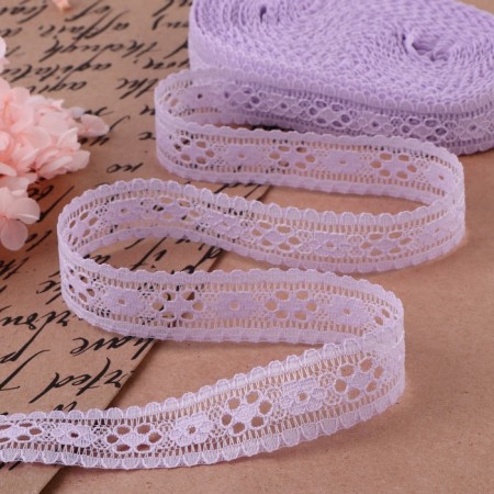 Capricon lace, 22 mm × 10 ± 1 m, lilac color