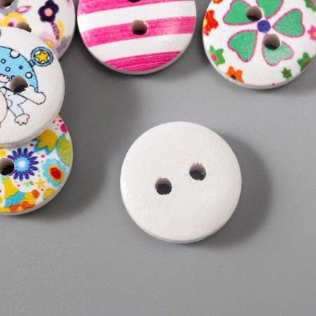 Buttons decorative wood "colored" weight 8 g-2
