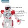 Robot radio -controlled "Smart Bot", walks, light and sound, Russian chip, red color