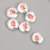 Busina for creativity plastic "Pearl Flat Circle with Rose" 0.5x1.6x1.6 cm