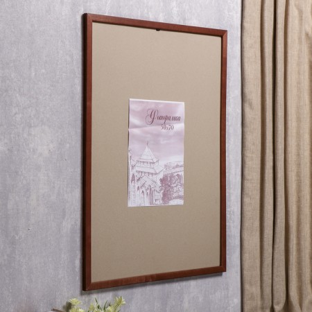 Photo frame pine c24 brown 50x70 cm (plastic screen)-1
