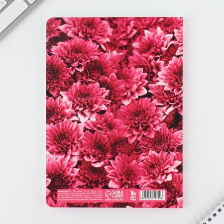 Diary A5+, 100 l. Soft region. Soft-tach "Flowers"-5