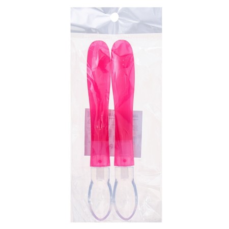 Set of children's silicone spoons, pink color-2