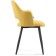 Stool on a metal frame Gutride metal/velor, black/yellow 51x56x82 cm