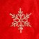New Year's cap "Golden Snowflakes" 28x36 cm, red