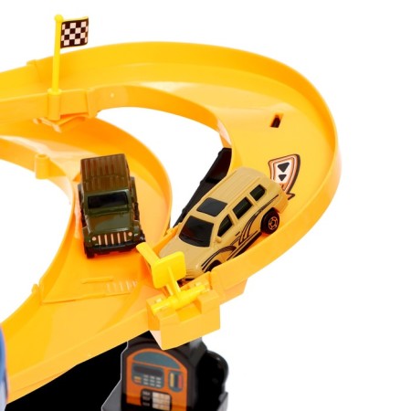 Speed ​​Auto Trade, multi -level, with an elevator, cars in the kit, works from batteries-5